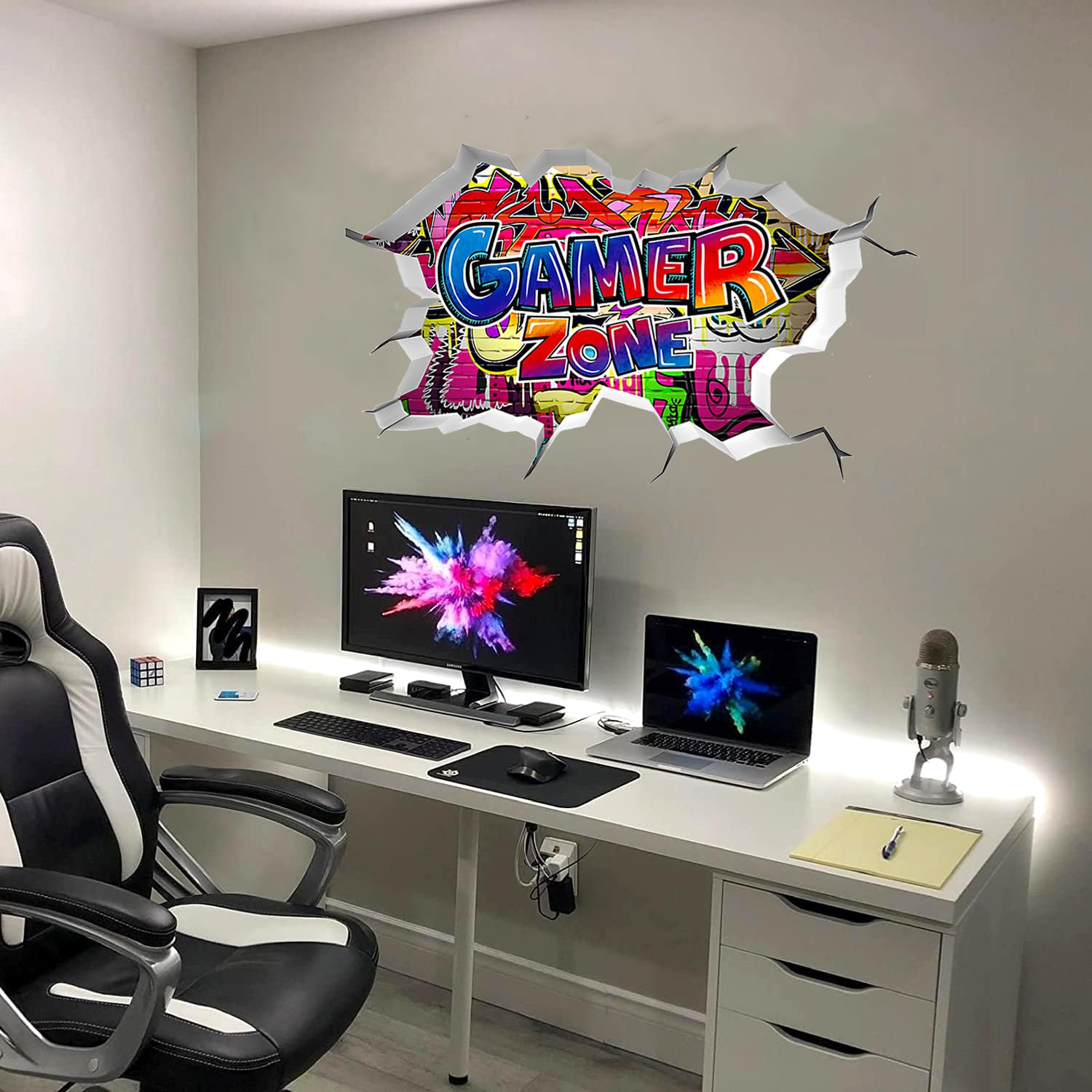 ARJDXDP 3D Gaming Wall Stickers for Boys Bedroom Xbox Wall Sticker for Playroom Gaming Art Stickers - Image 4