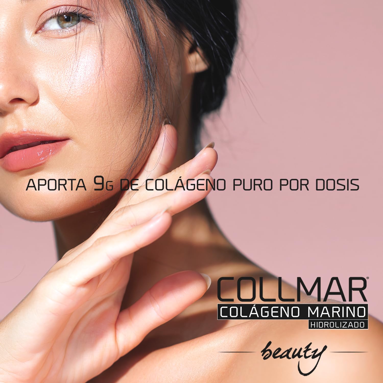 Drasanvi Colágeno Marino Hidrolizado Beauty 2 x 275 g | Ácido Hialurónico + Biotina + Vitamina C Natural | Elasticidad, Firmeza y Luminosidad de la Piel | Sin Gluten | Sabor Granada