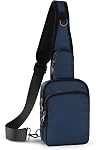 VADOO Sling Bag, Crossbody Bag with Zipper Lock, RFID Blocking & Water Resistant Waist Packs for Men and Women Travel Sports & Outdoors (Black)