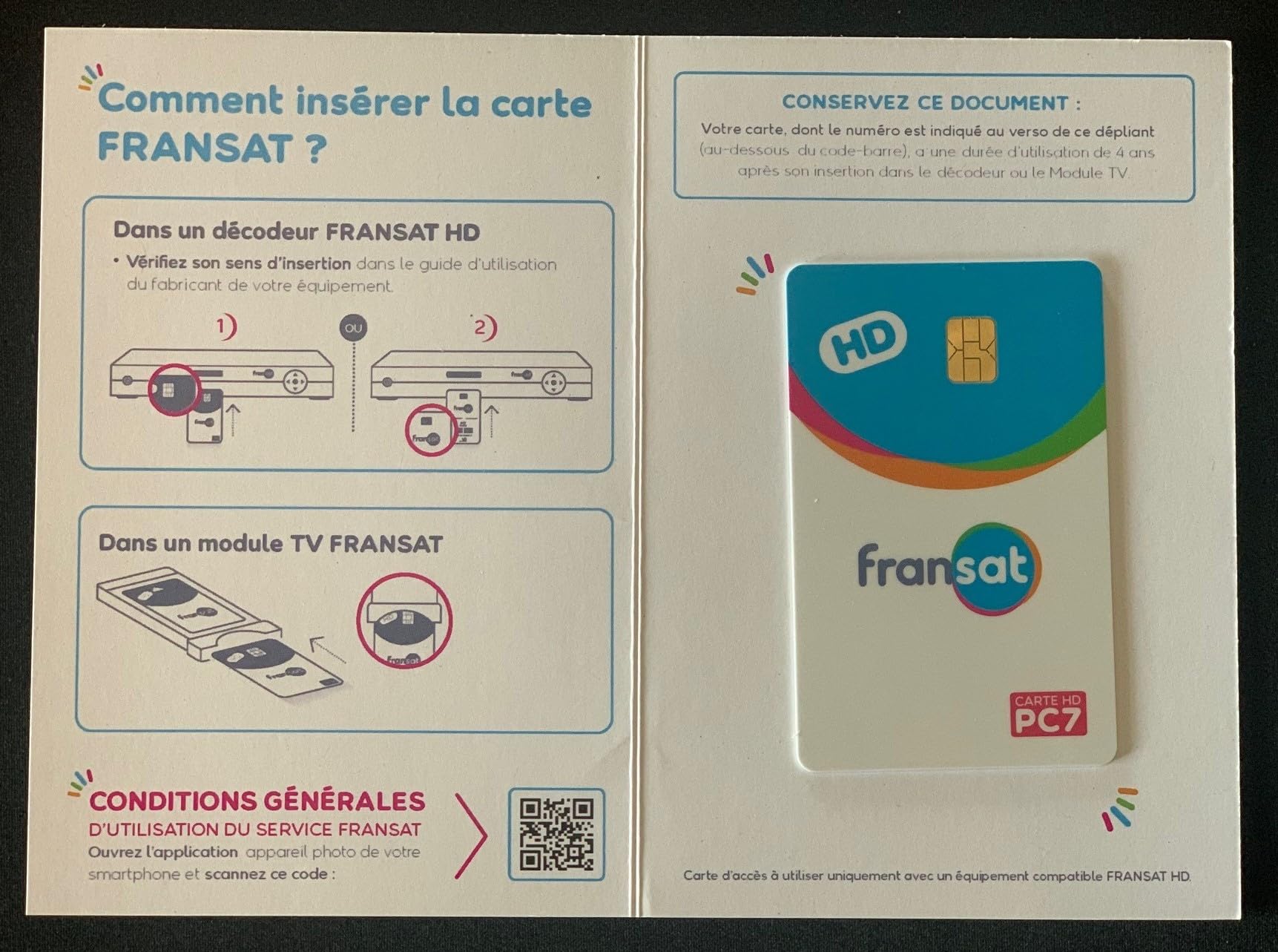 Tarjeta Fransat Oficial Nuevo – Satélite EUTELSAT 5 West B – Duración 4 años