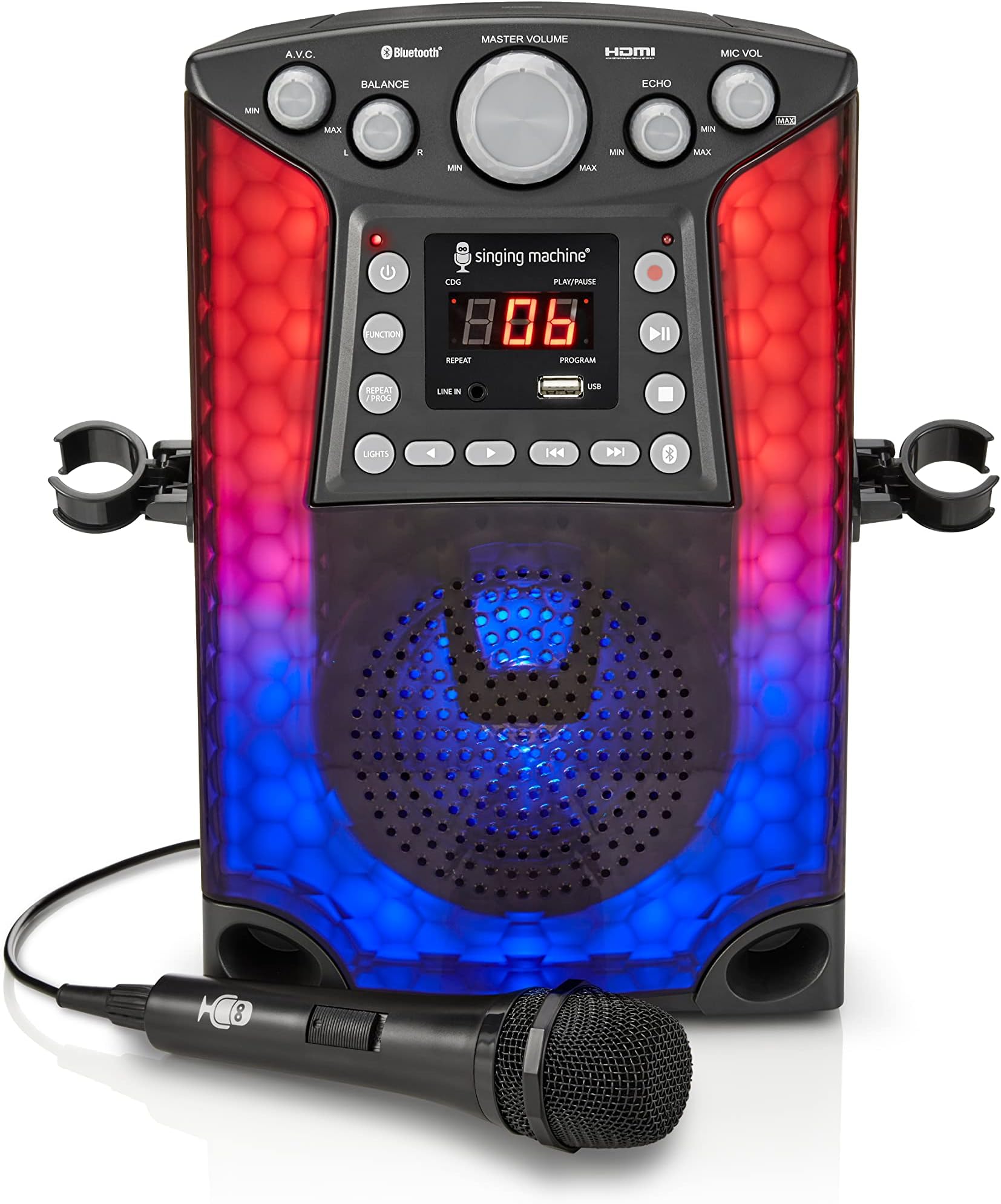 Amazon.com: Singing Machine SML625BTBKD Karaoke Machine, Portable ...