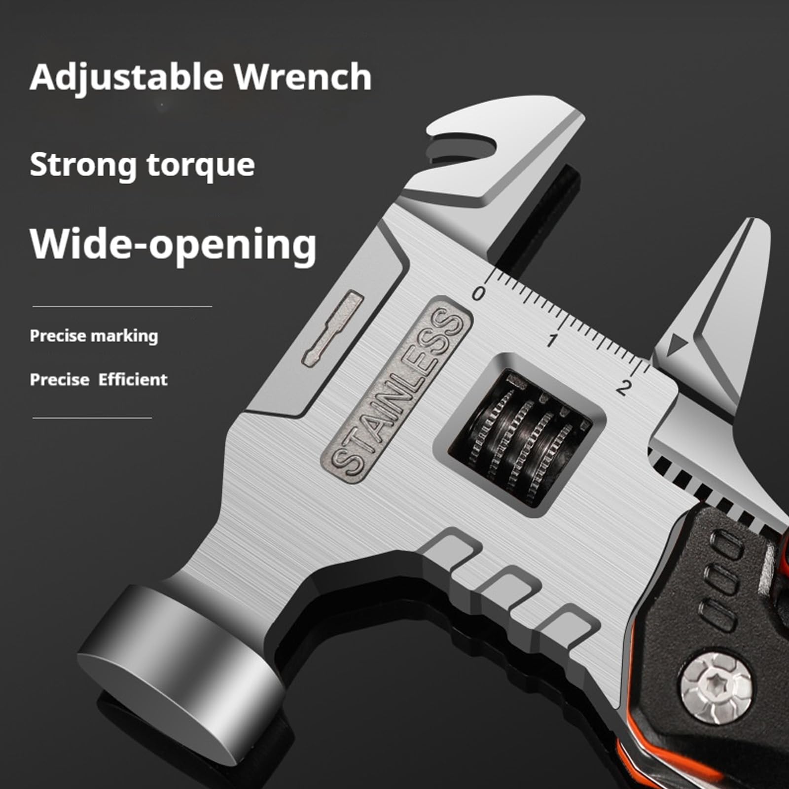 18 In 1 Multifunctional Wrench Hammer – Multitool mit Hammer, Zange, Flaschenöffner, Schraubendreher & Taschenmesser – leicht, tragbar, ersetzt die Werkzeugkiste (2PCS-2)