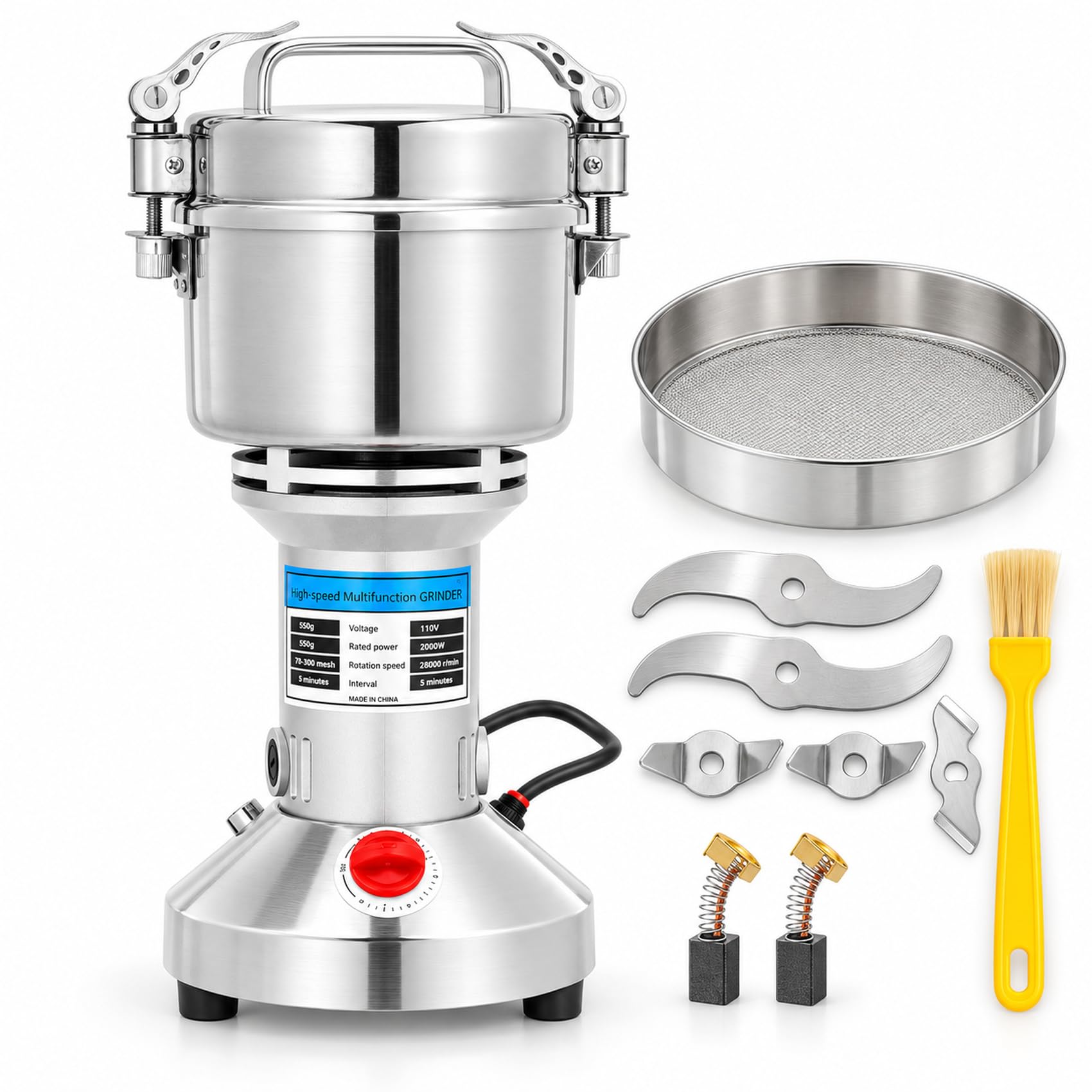 Photo 1 of Topfurn 2000W Electric Grain Mill Grinder, 550g Flour Mill