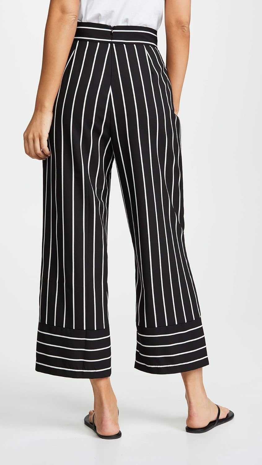 Steve Madden Women's Skip The Lines Printed Stripe Crepe Pant