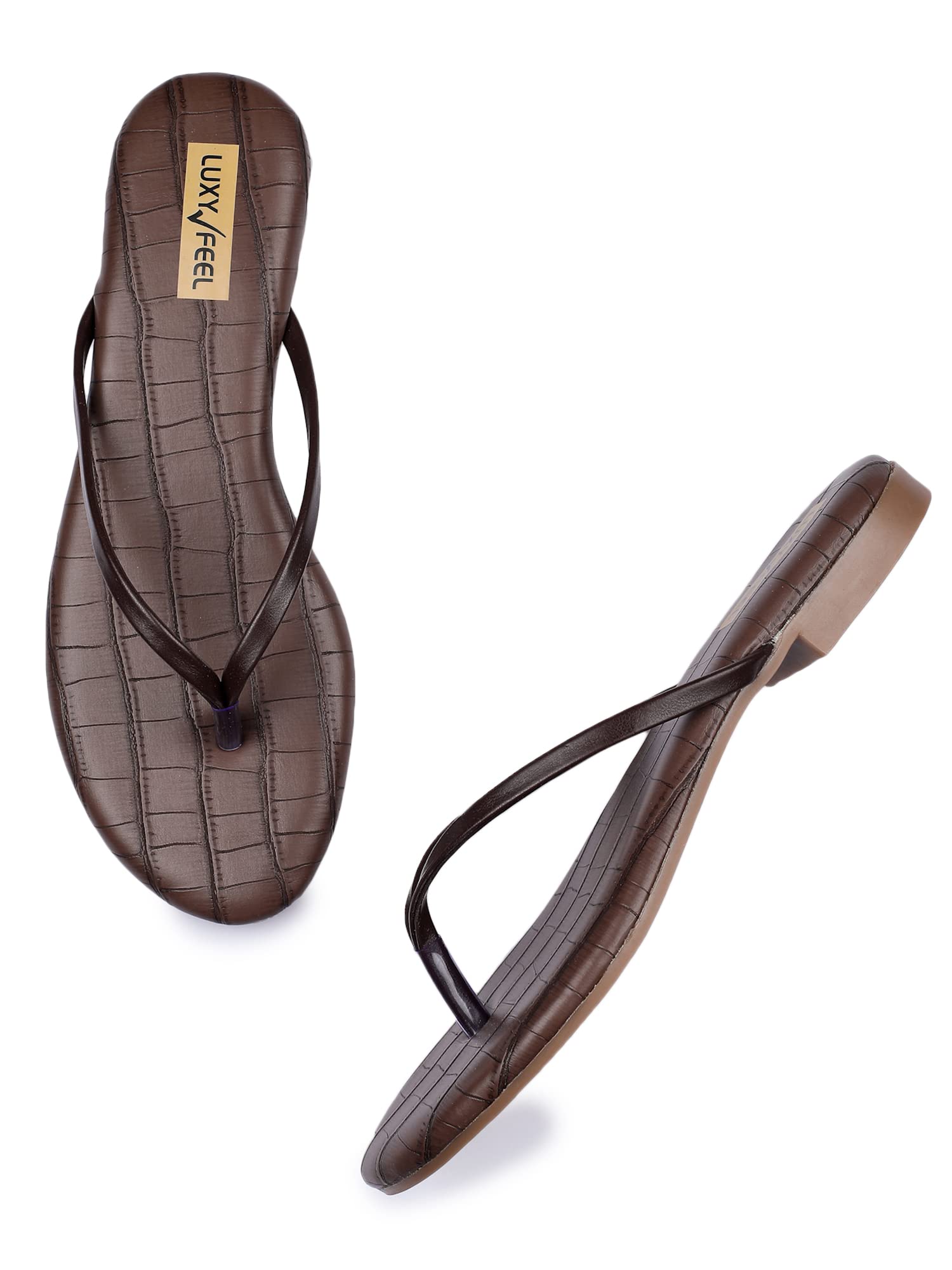 Luxyfeel Women Stylish Trending and Comfort Fancy Flat Fashion Sandal Brown (B0BS9WR453) Amazon Price History, Amazon Price Tracker