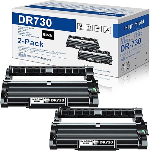 Unidad de tambor de alto rendimiento DR730 (no tóner) Reemplazo para Brother DR 730 Unidad de tambor MFC-L2710DW MFC-L2750DW HL-L2370DW HL-L2350DW