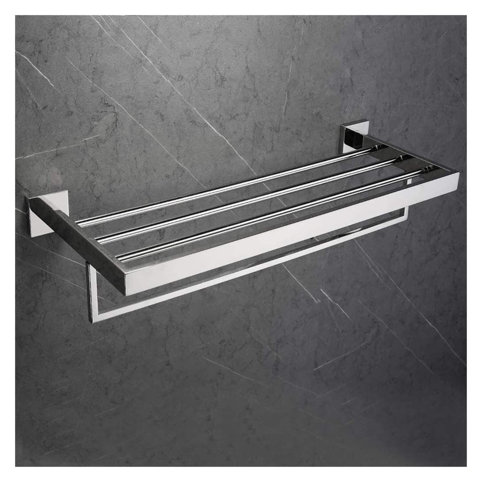 Barre porte-serviettes double pour suspendre vos draps de bain après la douche