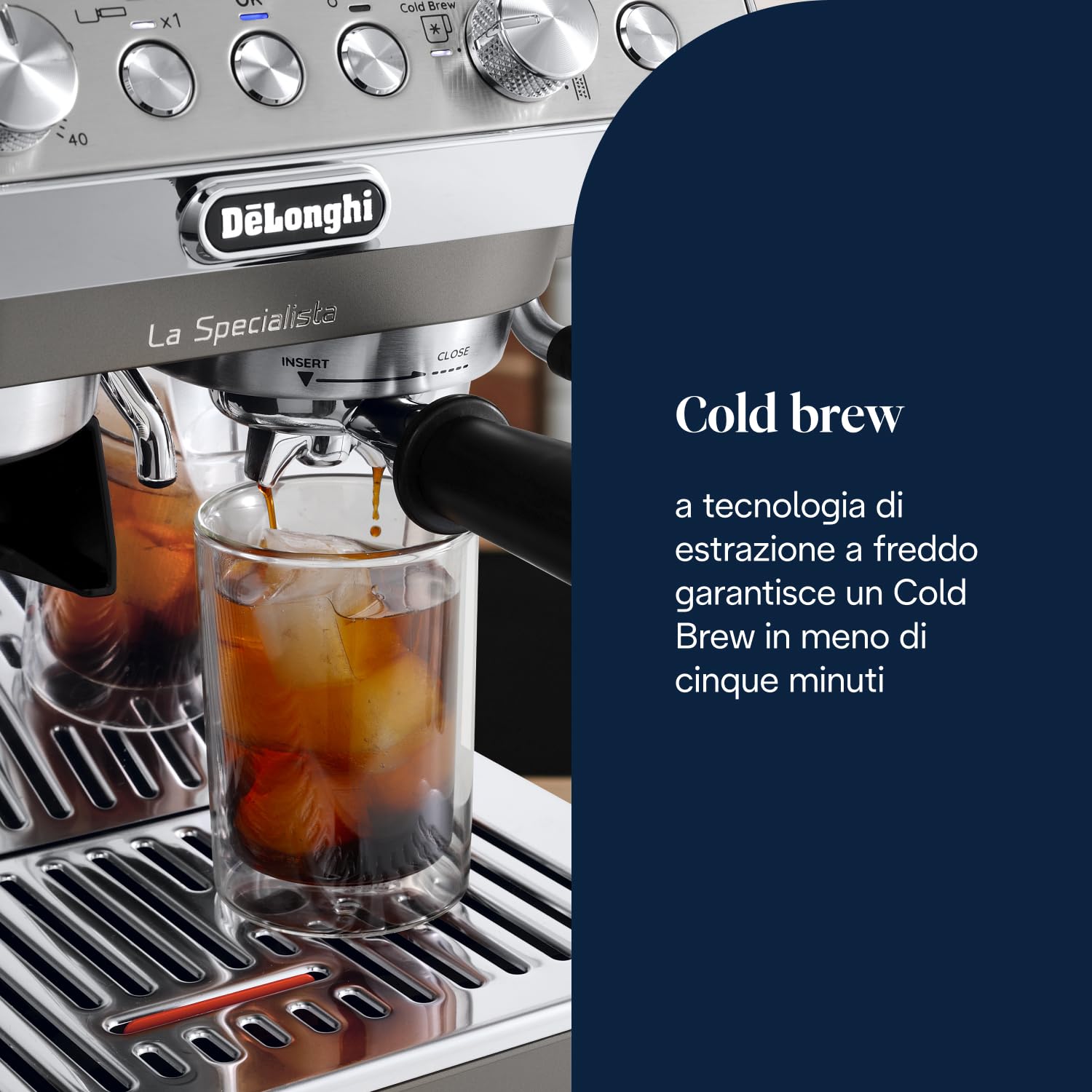 De'Longhi La Specialista Arte Evo EC9255.M, Macchina Caffè Espresso a Pompa, Funzione Cold Brew, Montalatte Professionale, Tecnologia Macinatura Sensoriale, Include Kit Barista, Metallo