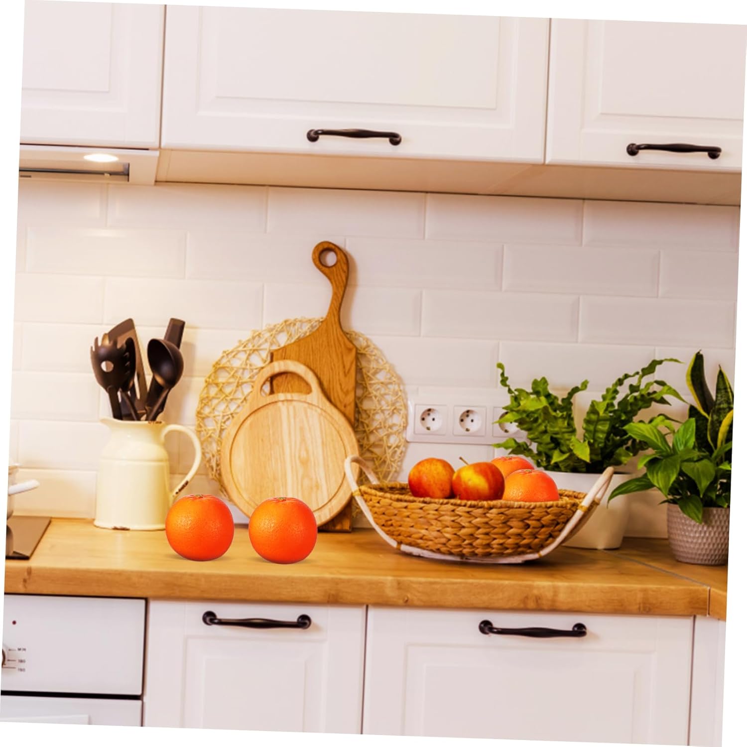 Unomor 24pcs Lifelike Simulation Oranges Artificial Orange Models for Home Decor Photography Props and Party Decorations