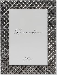 Lawrence Frames Metal Frame, Diamond Pattern, Black Smoke, 5x7