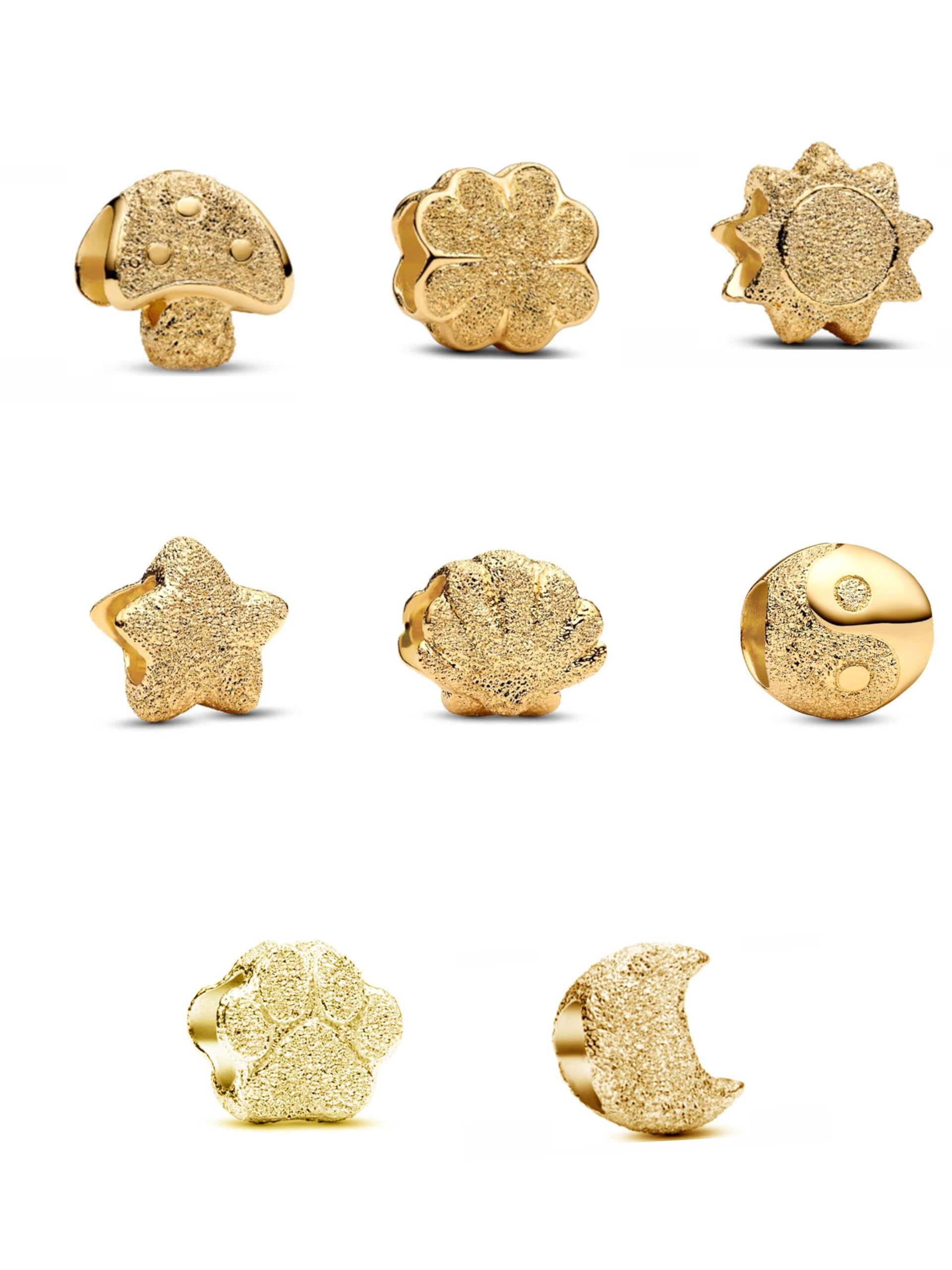 Photo 1 of ,Mother's Day Mini Golden Silver Charms Fit for Pandora Charm Bracelets and Necklaces Dangle Pendants Beads Jewelry for Women Birthday Valentine's Day