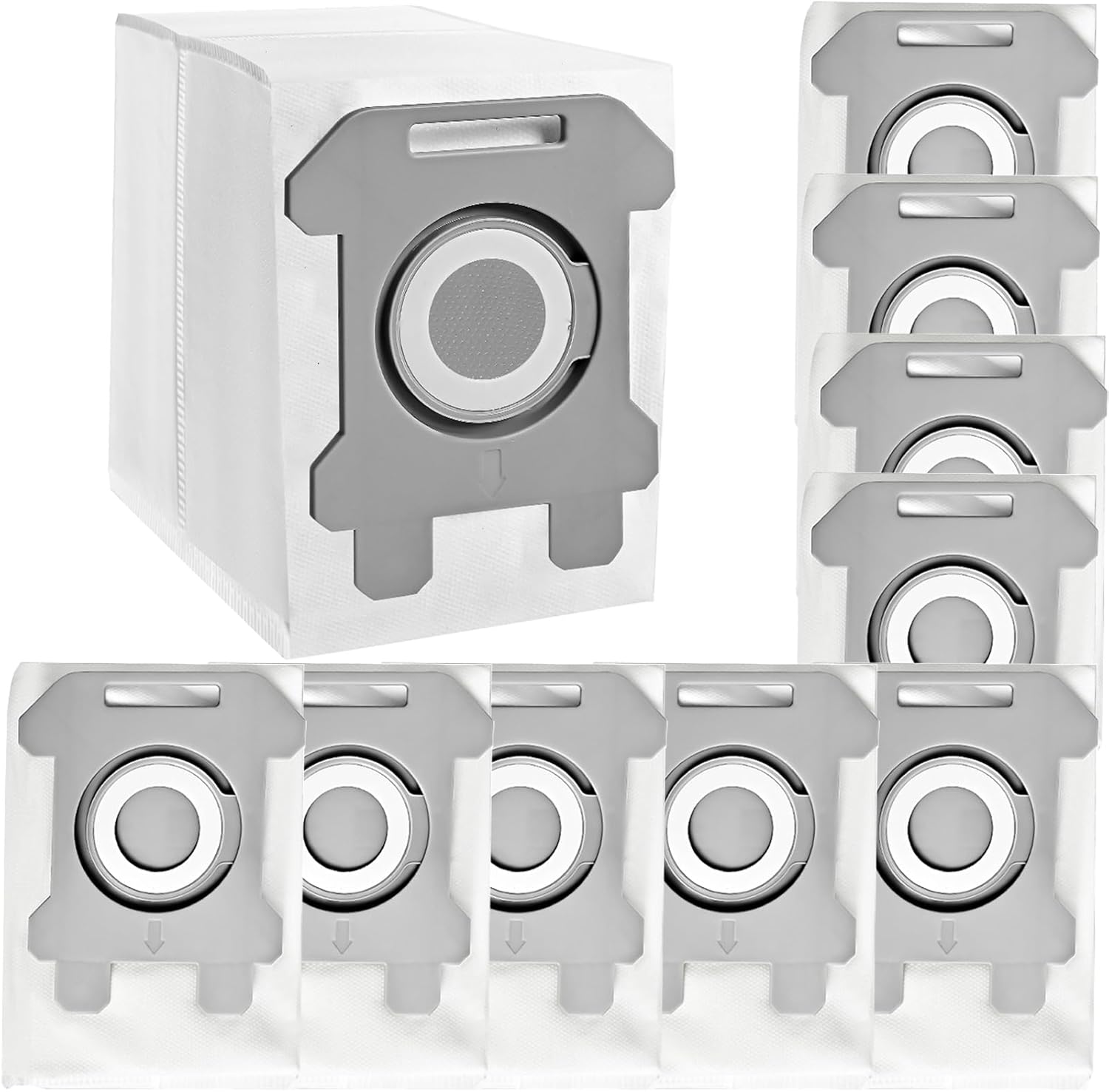 10 Pcs Replacement Dirt Disposal Vacuum Bags, Compatible with i Robot 105 104 100 405 505 705 etc Vac Combo series, j7 i7 i3 s9 etc i s j Series, For All Clean Base Automatic Dirt Disposal Bags