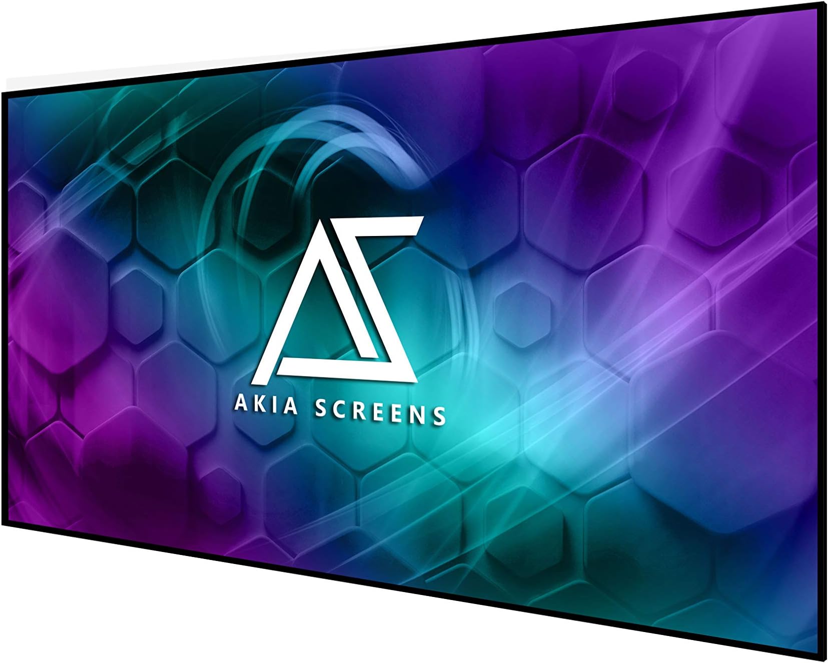 Akia Screens 100 Inch Edge Free Fixed Frame Projector Screen 16:9 – CineWhite UHD-B 1.3 Gain – 8K 4K Ultra HD 3D Ready – Indoor Home Theater Wall Mount Screen AK-NB100H1