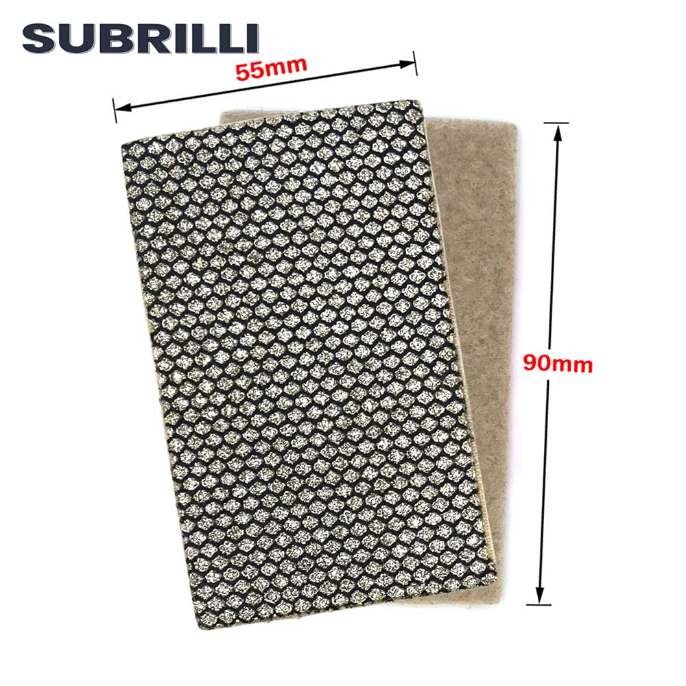 Diamond Sandpaper Hook and Loop Abrasive Paper Sheets for Glass Ceramic Concrete Metal Edge Sanding Polishing (4pcs/Set)