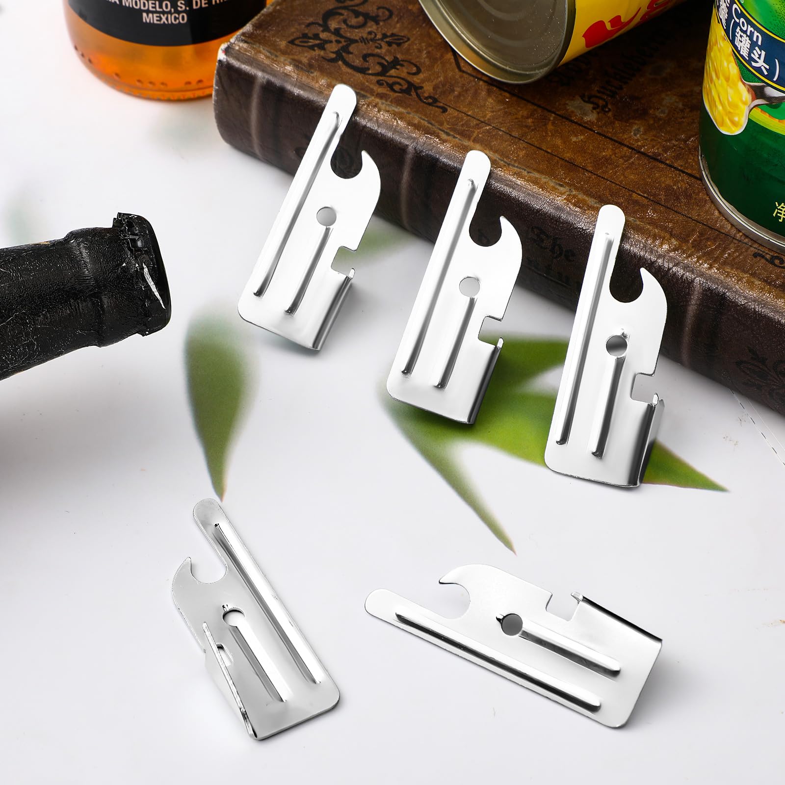 200 abrelatas de estilo militar P-38 y P-51, abrelatas manual para acampar, de acero inoxidable, mochila de supervivencia del ejército para cocina, viajes, campamento, supervivencia 7