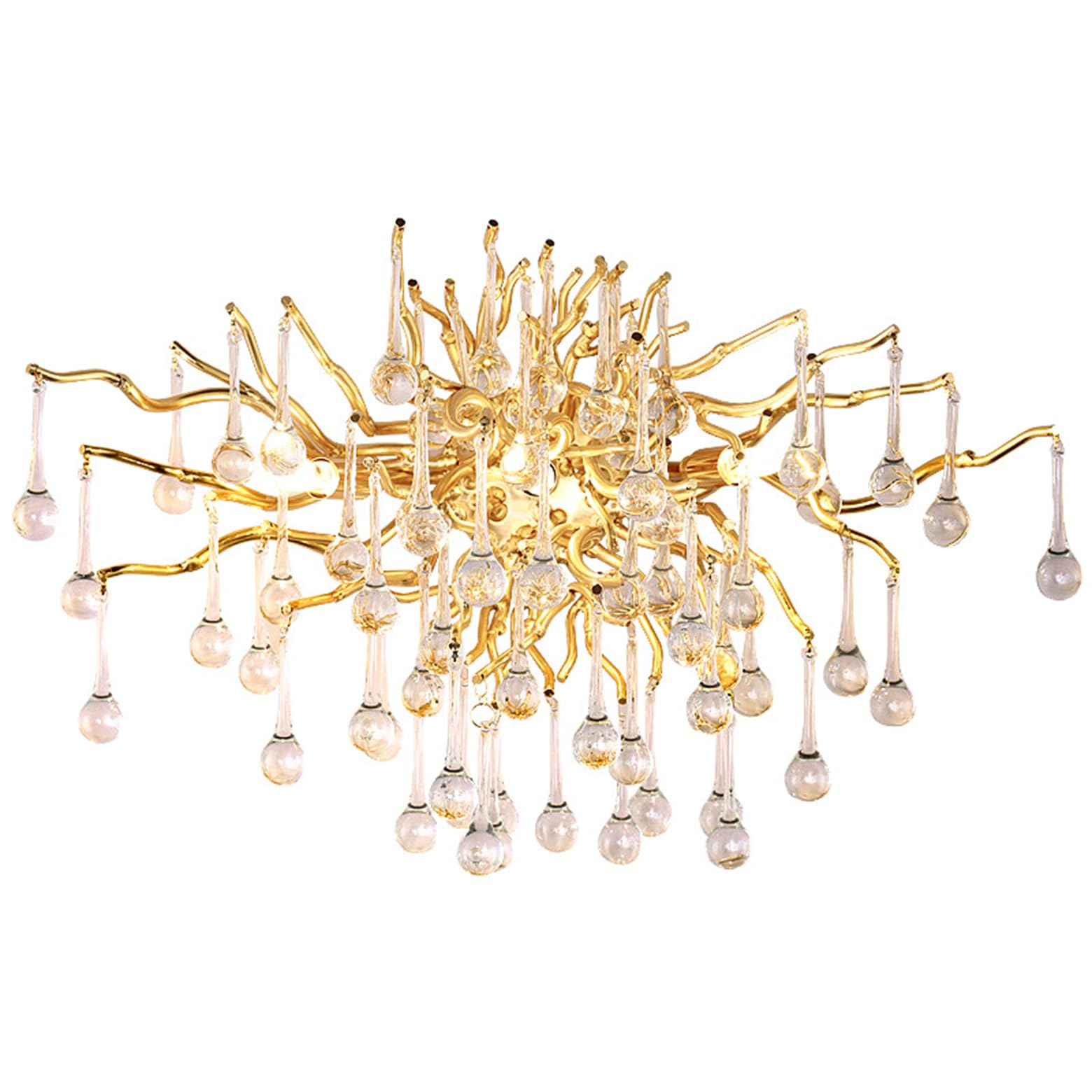 MYUYEE Crystal Wall Sconce, D Branch Raindrop Tree Branches Crystal Sconces Wall Lighting, Luxury Wall Sconce For Bedroom,Living Room,Dining Room,Bathroom,Hallway