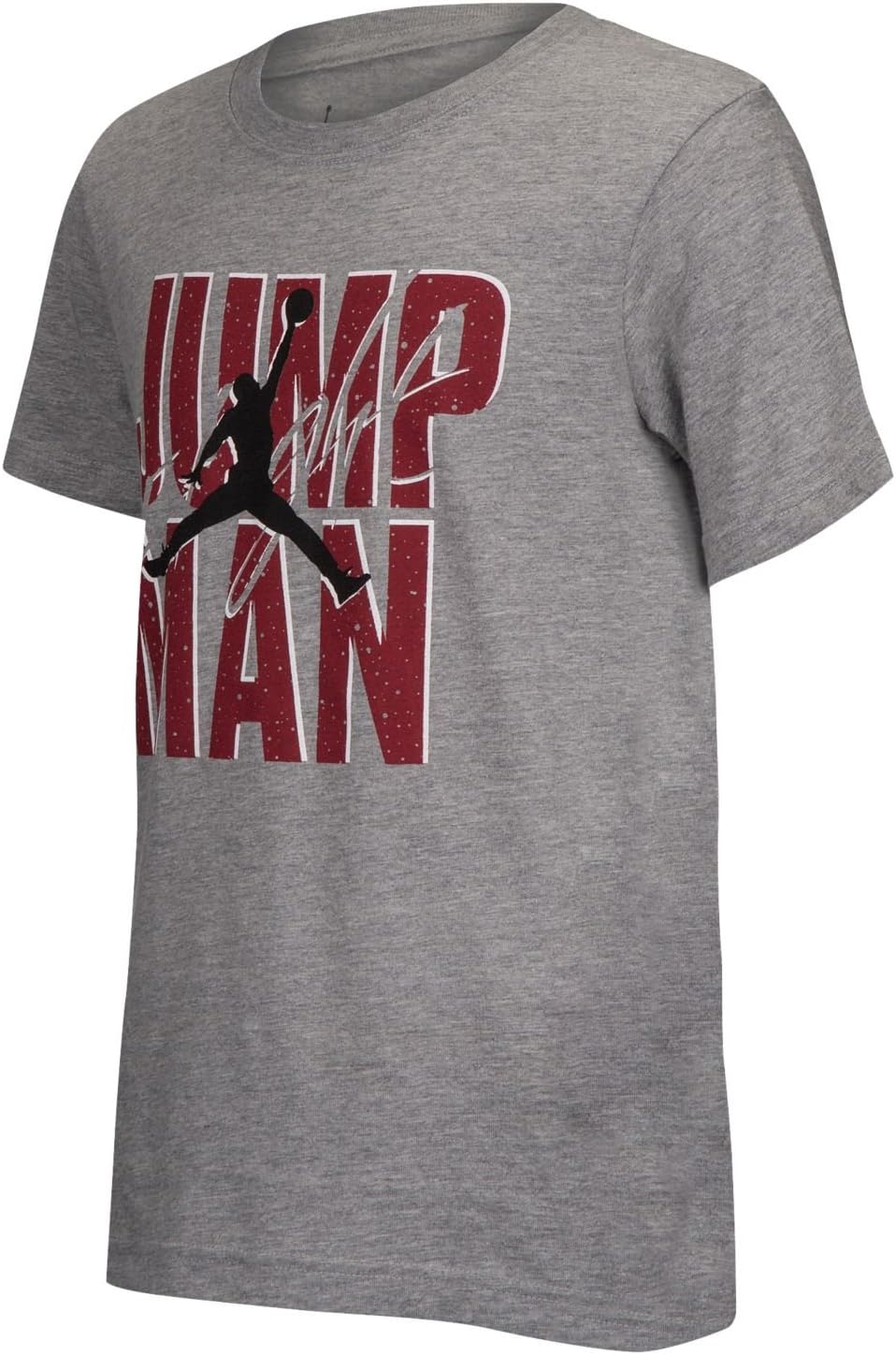 Jordan Boys Youth Air Crew Neck Tee (Large, Grey Jumpman Flight)