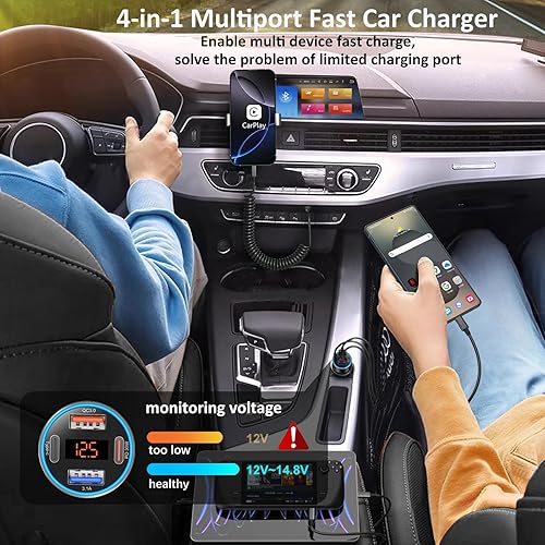 Miniatura 3 de Car Charger 5 Pack, 65W 12V USB Multi Port QC/PD 3.0 Fast Charge Cigarette Lighter Adapter Dual USB-C & USB-A Cargador Carro Car Phone Charger Plug