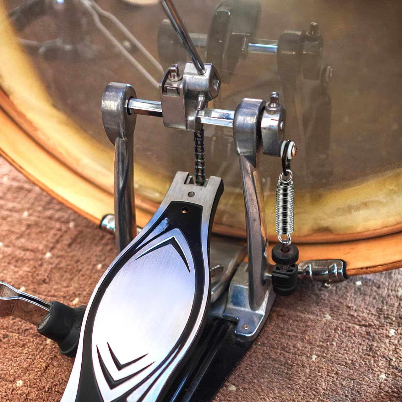 EXCEART 2 Stück Edelstahl-Federpedal-Rücklauffeder Fußpedal Federtrommel Fußpedal Feder Gaspedal Feder für Percussion