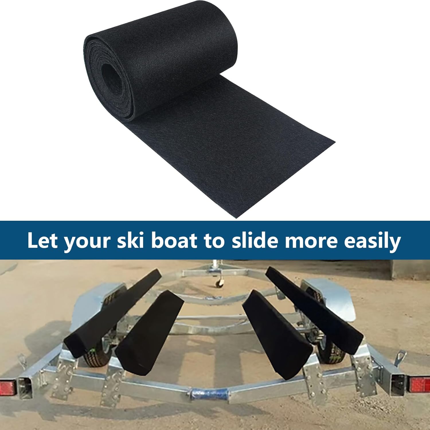 Boat Trailer Bunk Carpet,Outdoor Polyester Marine Bunk Carpet for Boats Trailers or Jet Ski Ramps (6 Size,4 Color,1Pack,2Pack)