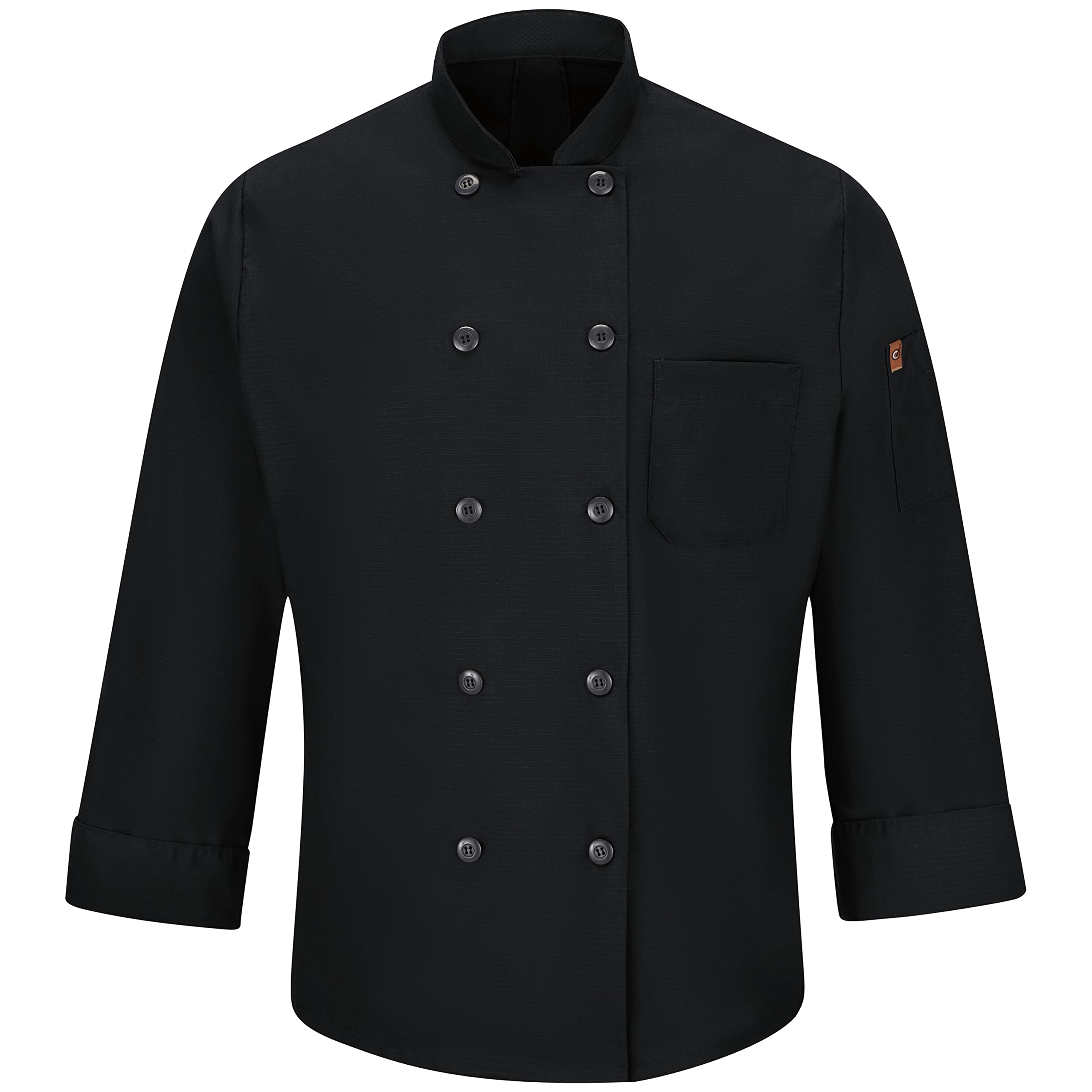 Red Kap Men's Long Sleeve Ten Button Chef Coat with Mimix and Oilblok