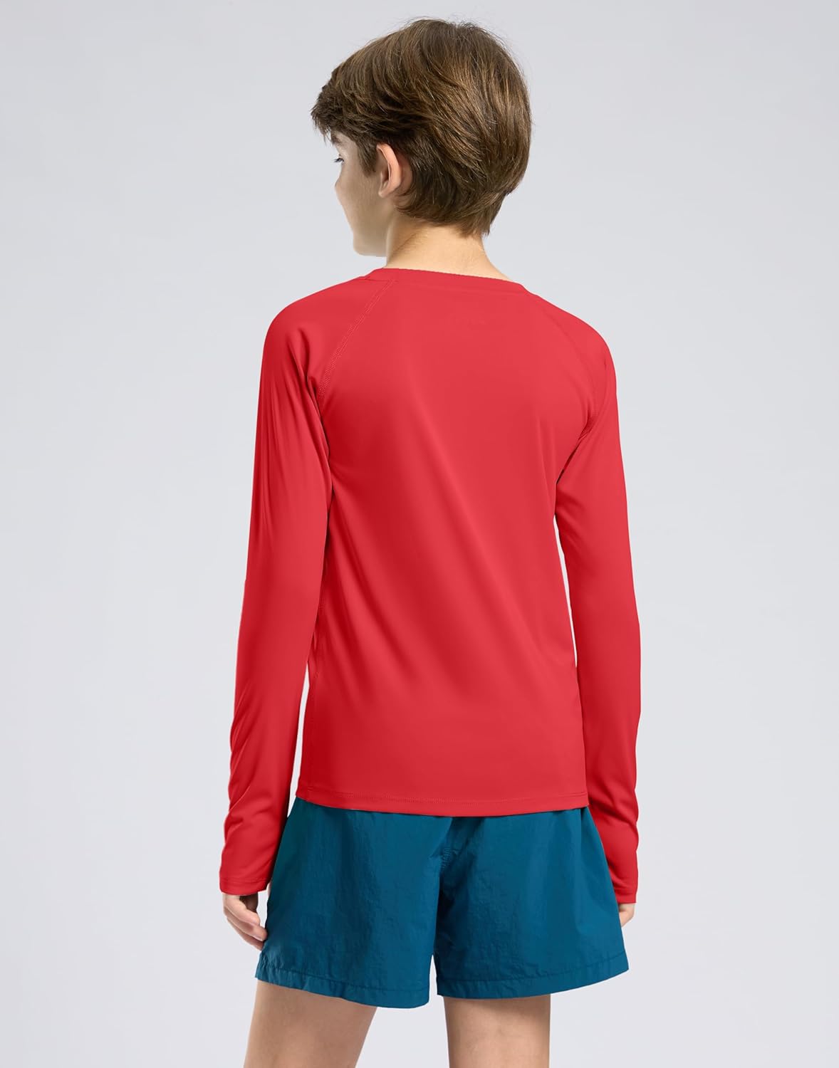 Boys Swim Shirt Long Sleeve Rash Guard UPF 50+ Sun Protection Shirts Quick Dry Lightweight Water Shirts for Kids - Image 2