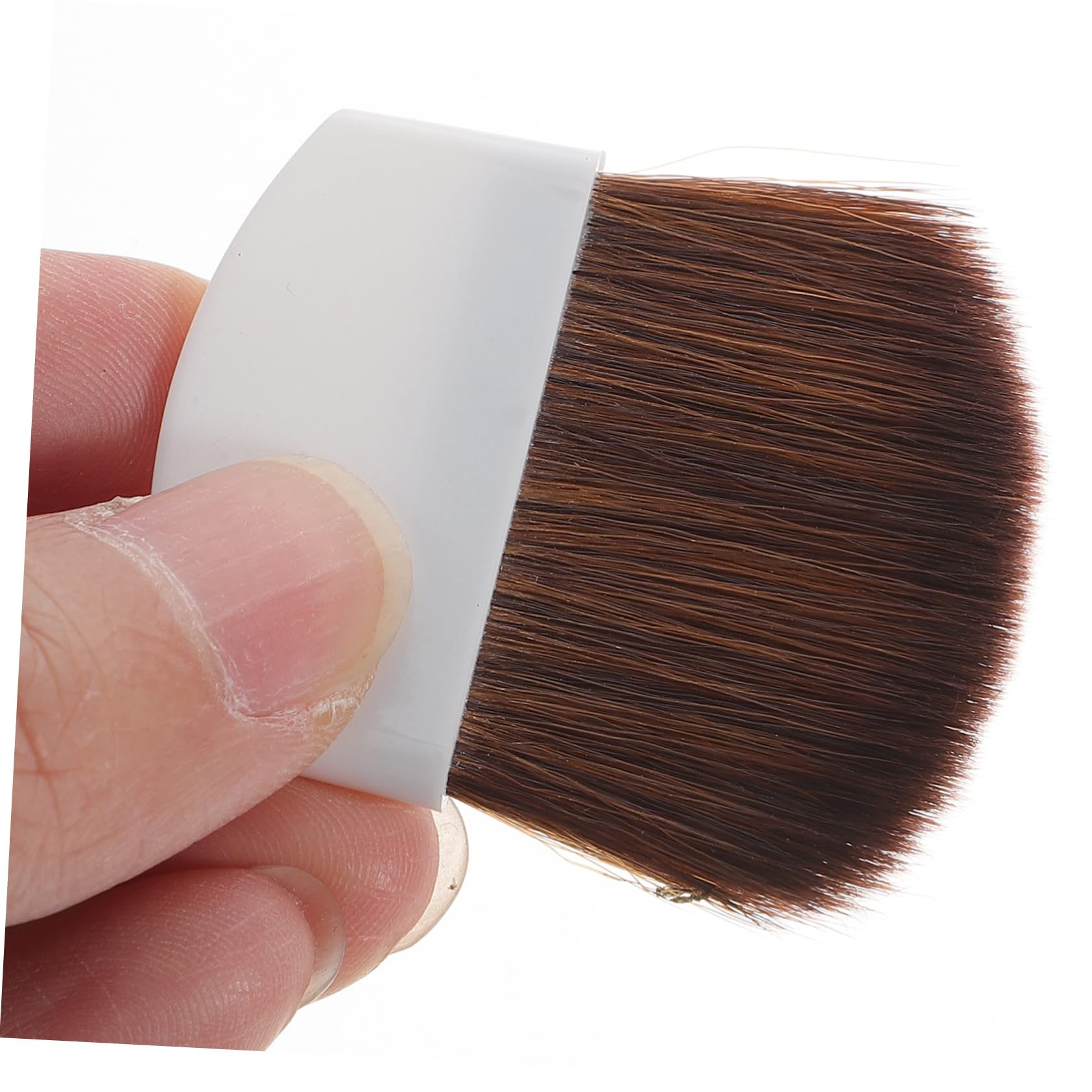 Pennello Blush Professionale 2 Pezzi Morbido e Portatile in Plastica Setole di Cavallo, Pennello Fondotinta Bianco e Nero per Make-up Viso