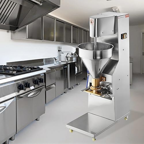 Miniatura 8 de VEVOR Máquina formadora de albóndigas comercial, 280 PCsmin Máquina automática de albóndigas, 1100 W, carne de res de cerdo y camarones, herramienta