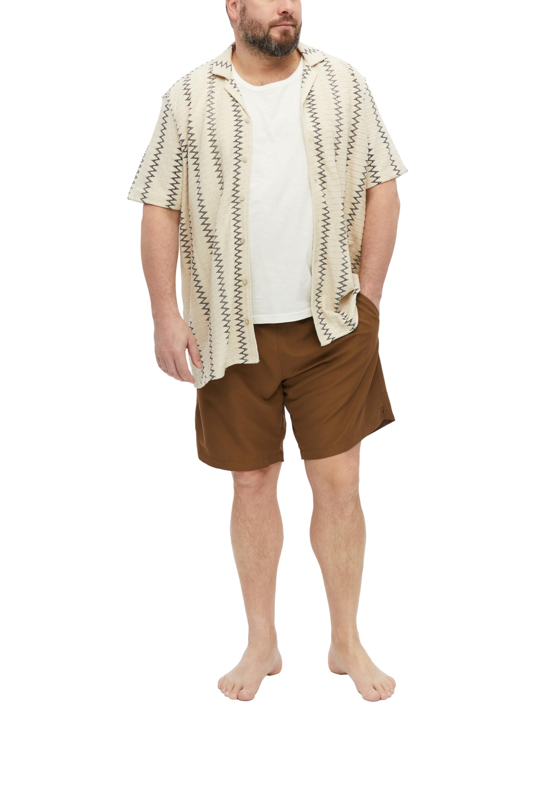 s.Oliver Men's 2181366 Swimming Shorts (Pack of 1), Brown, 3XL