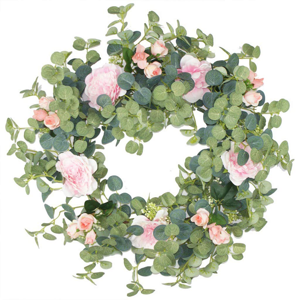 Couronne de roses pour mariage et Pâques, décoration murale haut de gamme