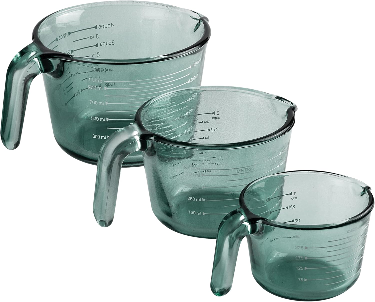 COOK WITH COLOR Glass Measuring Cups – Ideal for Cooking and Baking, Green