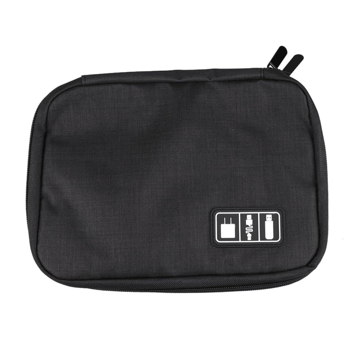 Evita enredos con la bolsa de cable de datos portátil negra Oxford 8
