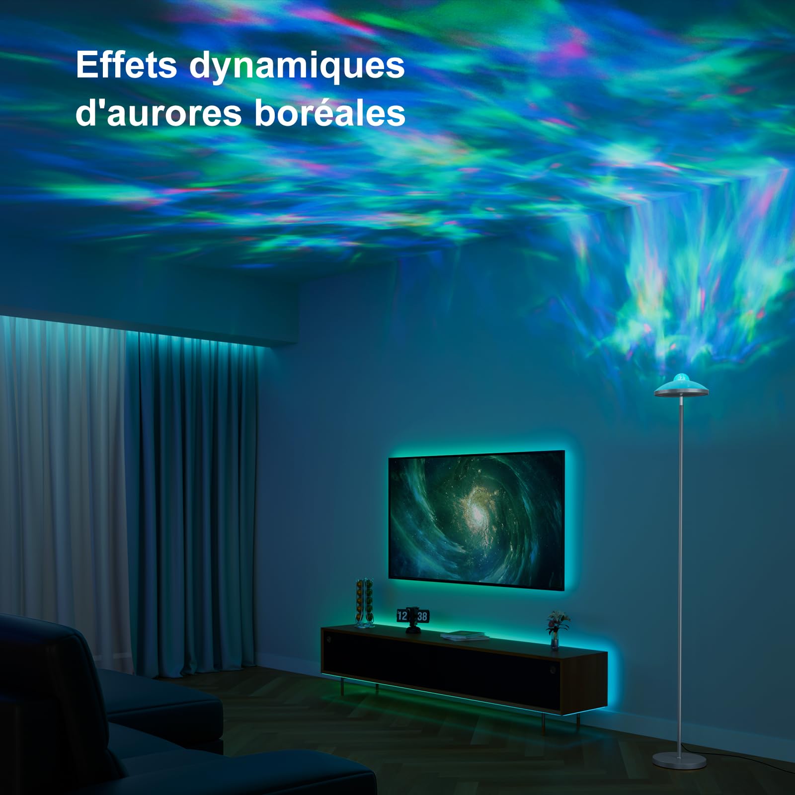 DUSKTEC Inteligentna Lampa PodłOgowa LED Do Salonu Z Pilotem | Projektor „GwieźDziste Niebo” I Lampa Do Czytania | Lampa PodłOgowa Z Funkcją śCiemniania I Timerem – Do Pokoju DziecięCego I Biura