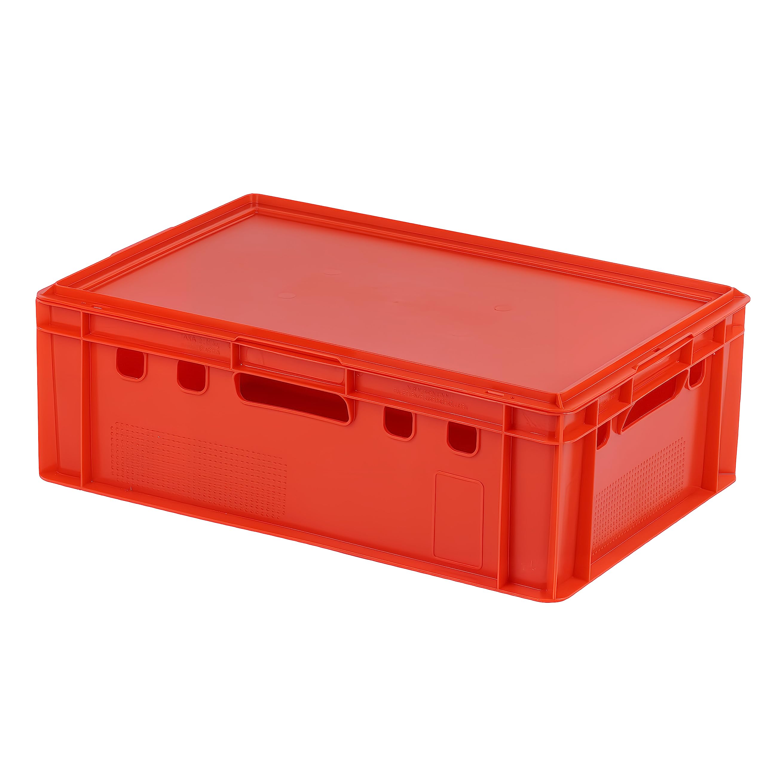 Logiplast E2 Kiste mit rotem Deckel 600 x 400 x 200 mm Fleischkiste Lagerkiste Metzgerkiste in rot