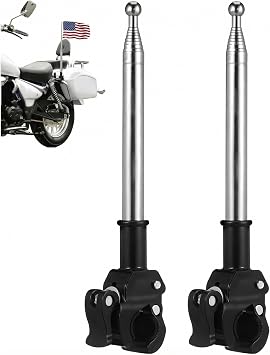 2 Pack Bike Flag Pole, 51in Adjustable Motorcycle Flag Mount