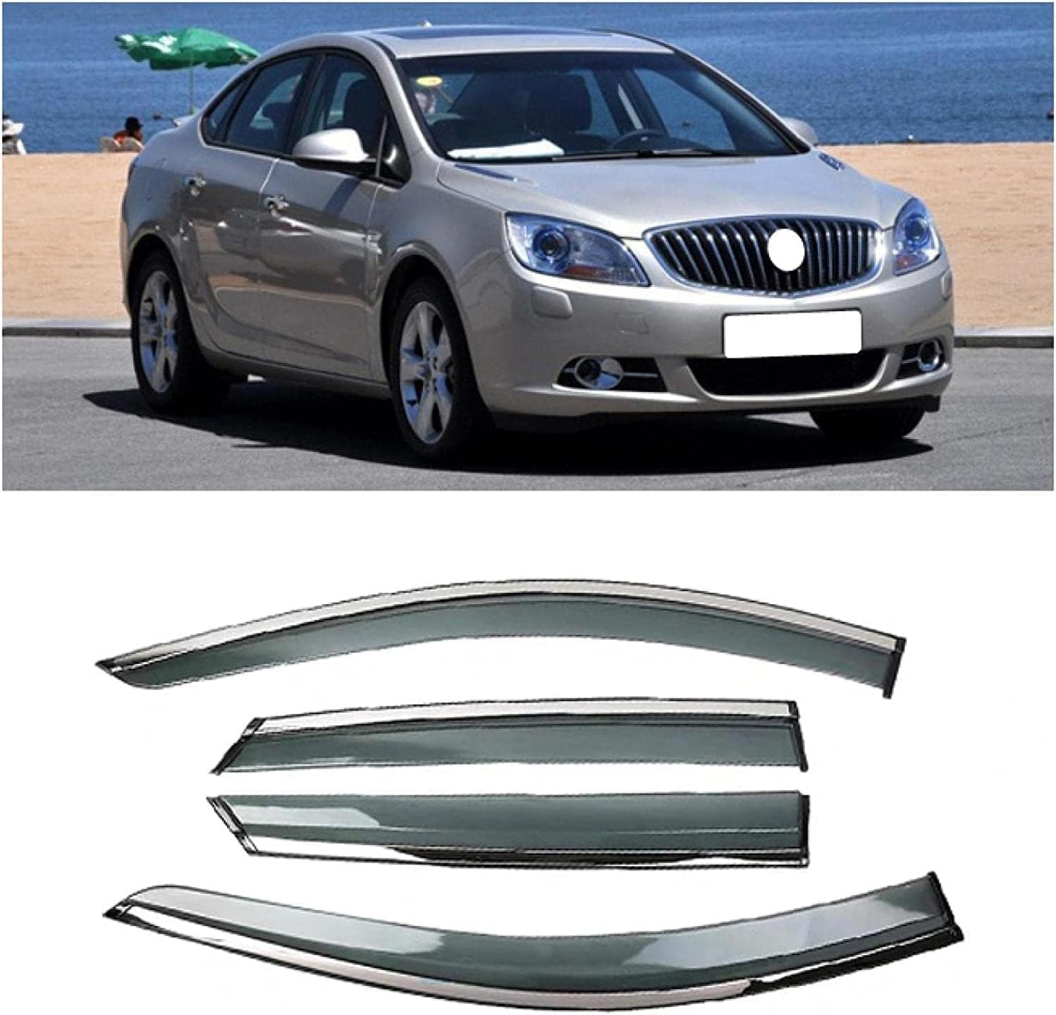 PANXUC Car Wind Deflectors for Opel Astra 2010-2012, Side Window Wind Rain Deflector Window Visor Sun Rain Guard Smoke Guards