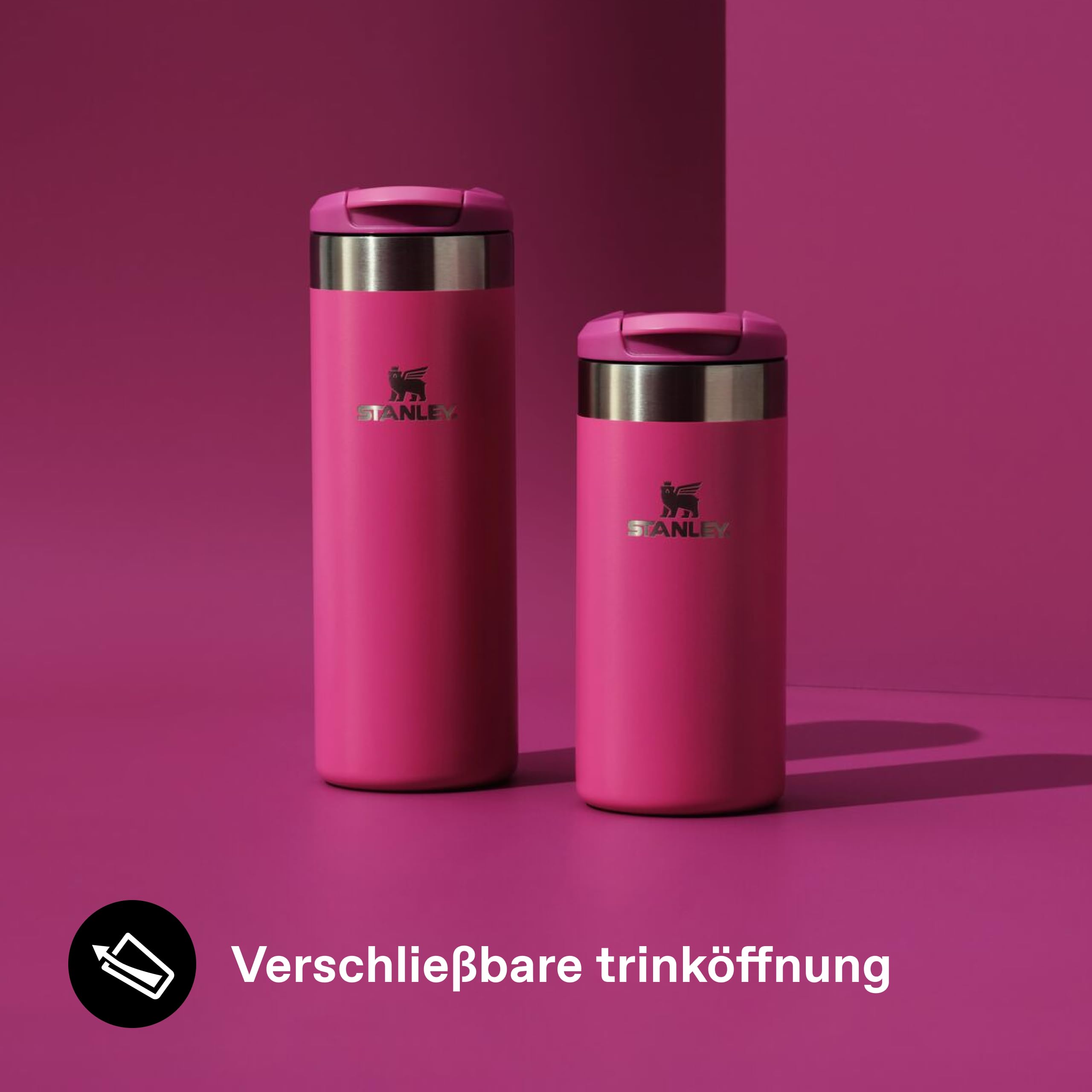 STANLEY 1913 Aerolight Transit Thermobecher 0.47L - Violet Blossom | Hält 6 Std. heiß - 8 Std. kalt - Spülmaschinenfest - Auslaufsicher - Becherhalter kompatibel