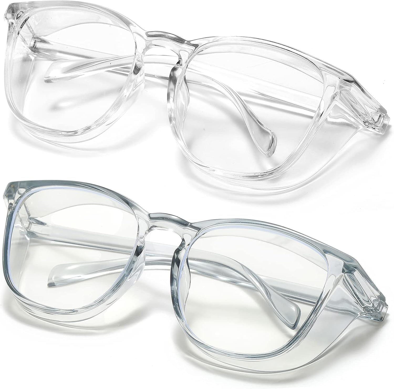 SeeBand Anti Fog Safety Glasses Nurse Goggles Oversize Square Frame Clear Anti Blue Light Glasses for Women Men