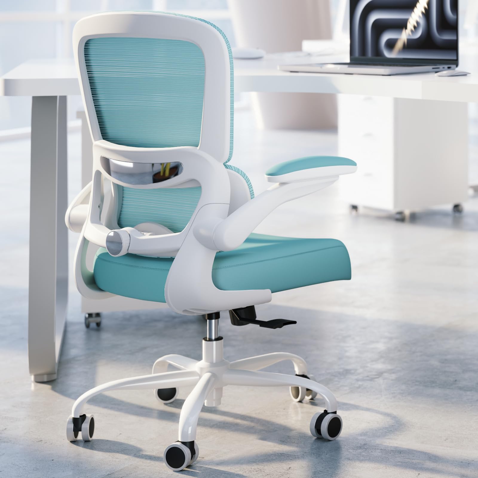 Photo 1 of TRALT Office Chair - Ergonomic Desk Chair with Adjustable Lumbar Support, Mesh Computer Chair, Executive Chairs for Home Office Comfortable Lumbar Support (Mint Green)