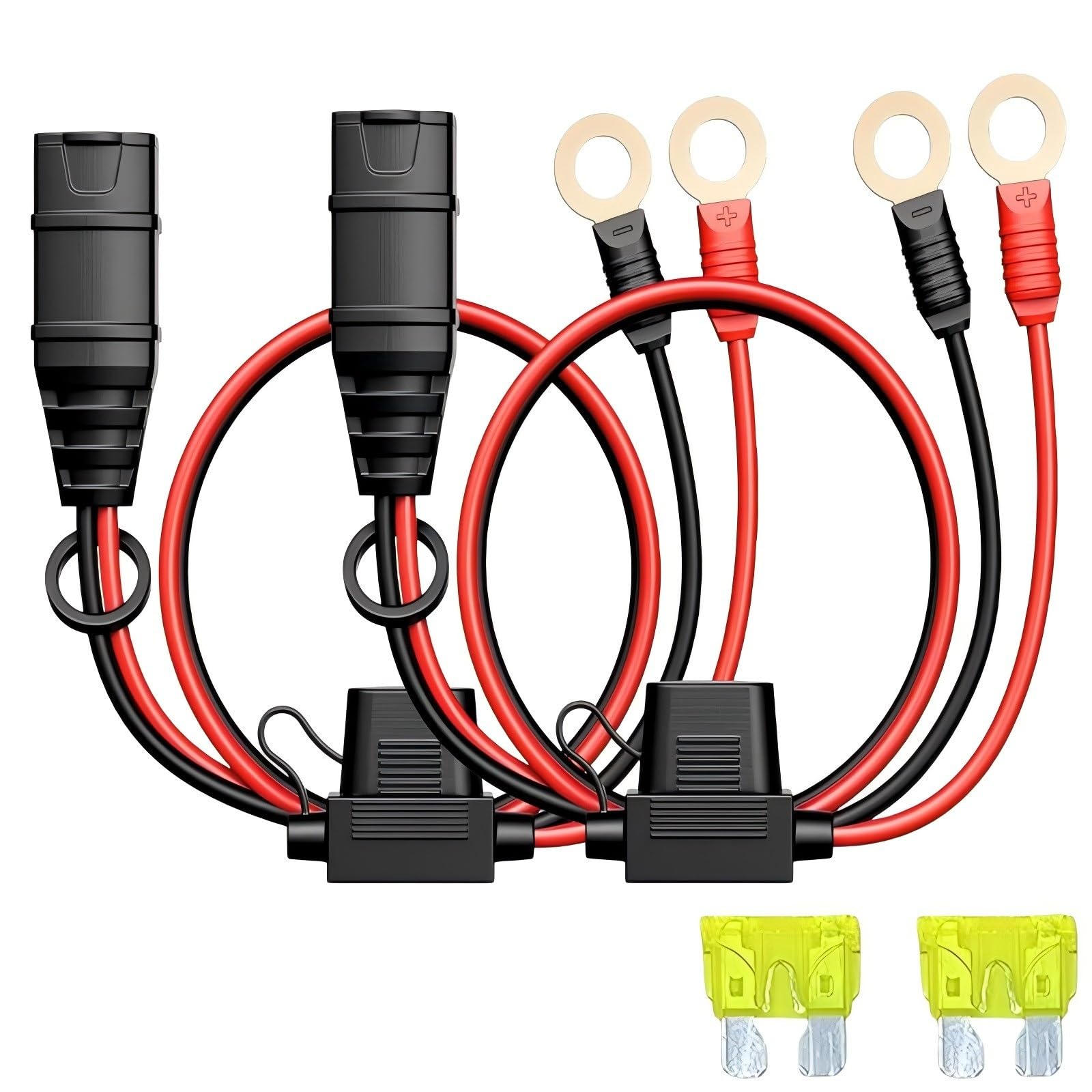 GC008 X-Connect Fit for NOCO Battery Charger Accessories M10 3 8in XL Eyelet Terminal 30-inch Harness with Two