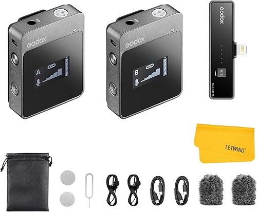 Miniatura 1 de GODOX MoveLink LT2 Micrófono inalámbrico Lavalier para iPhone, iPad, adecuado para entrevistas de video, podcast, vlog, YouTube
