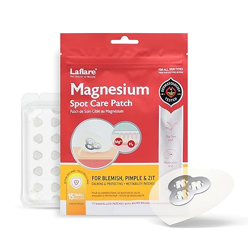 FreeGo - Parches de magnesio para el acné para la cara. Manchas oscuras y posteriores a imperfecciones, acné. Autodisolvible, hidrocoloide, aceite