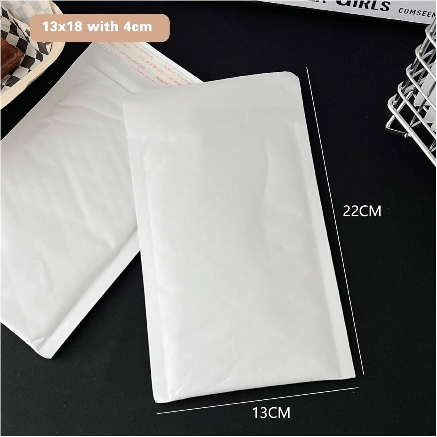 Generic Bubble mailers Bubble Wrap White Bubble 10Pcs Envelopes Kraft Paper Bubble Envelope Shockproof Self-Sealing Filled Envelope Gift Bag Shipping Packages Packaging