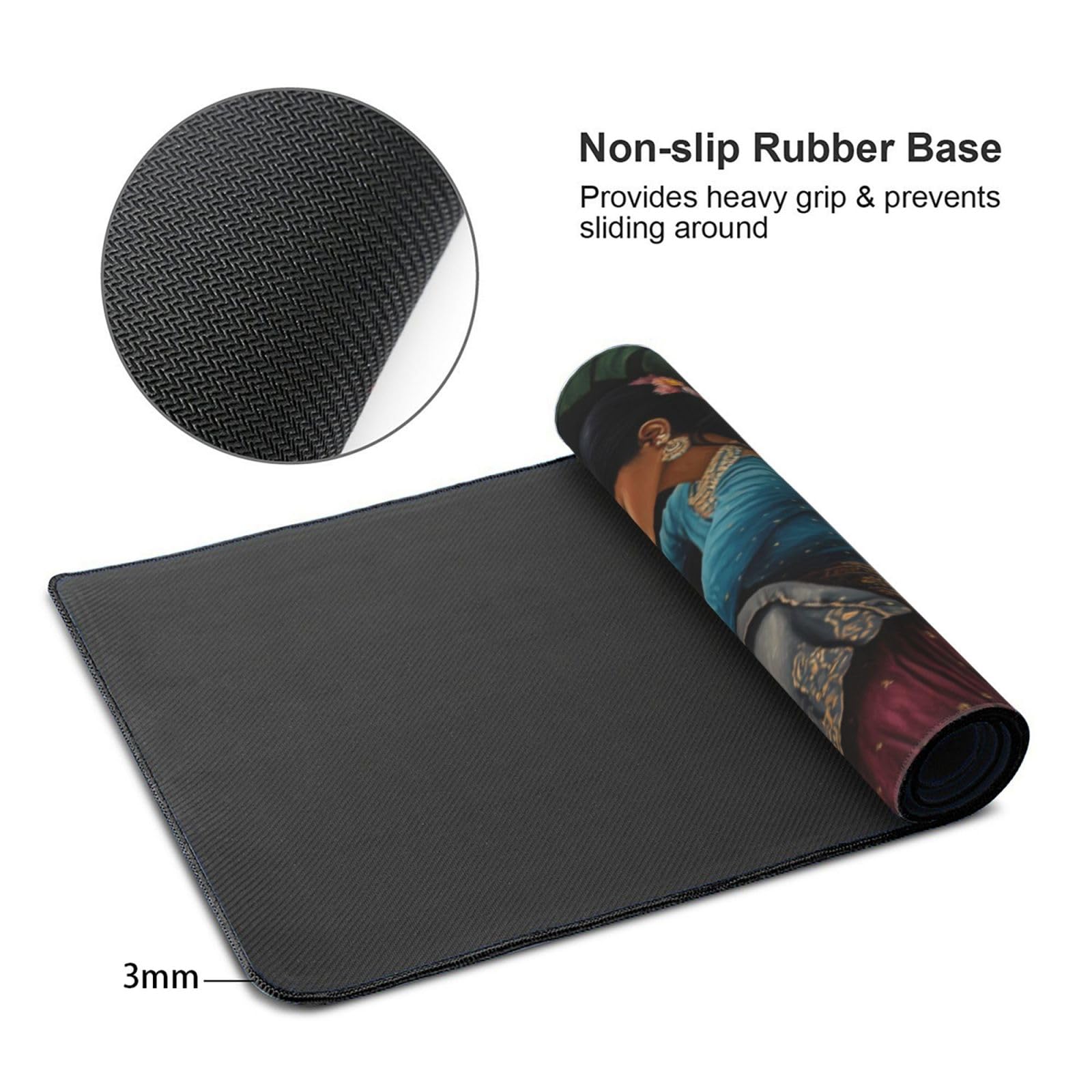 Ragazza Tappetino Mouse Gaming, 100X50CM Large Mouse Pad Elefante Tappetino Scrivania con Base in Gomma Antiscivolo, 1000X500 MM XXL Mousepad Gaming Accessori per Home Ufficio Decor, Regalo Donna -757