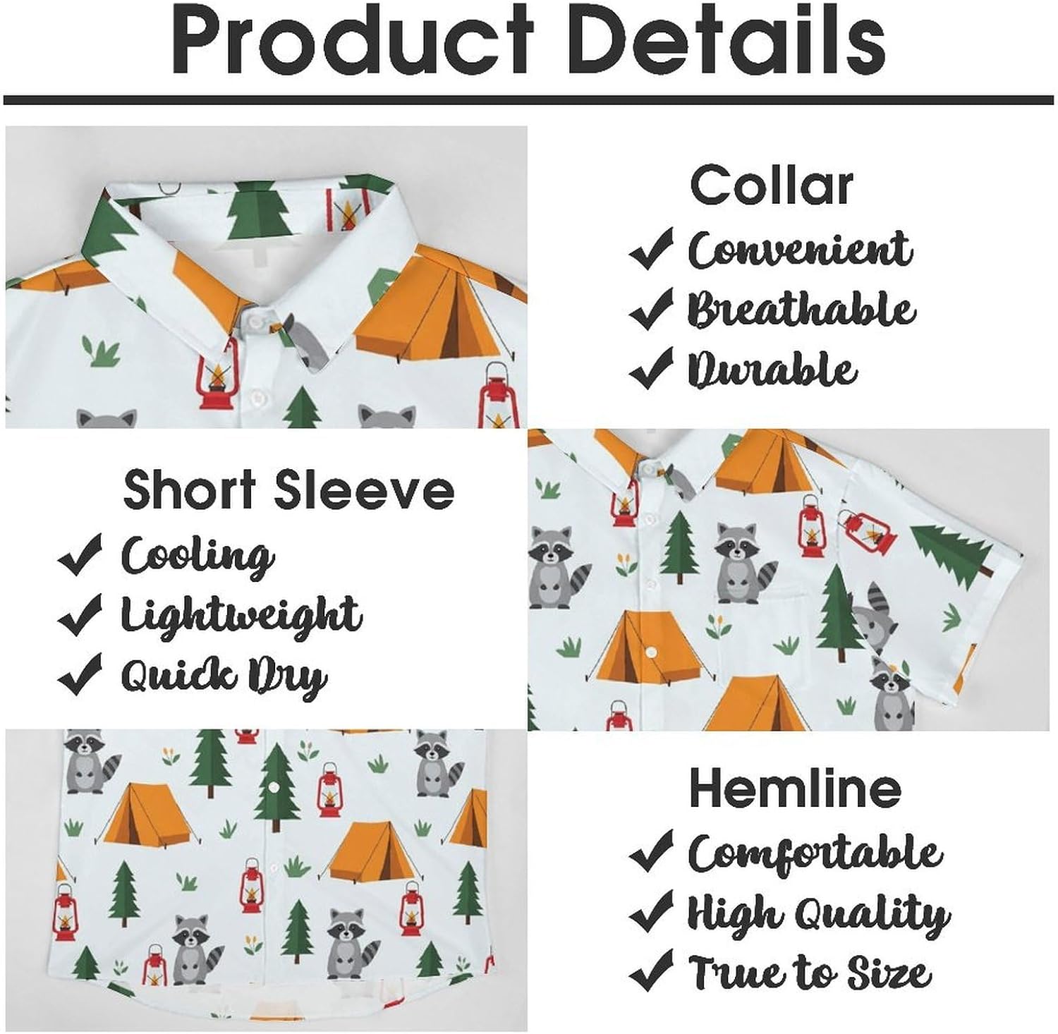 Men's Hawaiian Camp Shirt Short Sleeve Button Down Casual Shirt with Pocket,Wrinkle Free Beach Wedding Vacation Wear