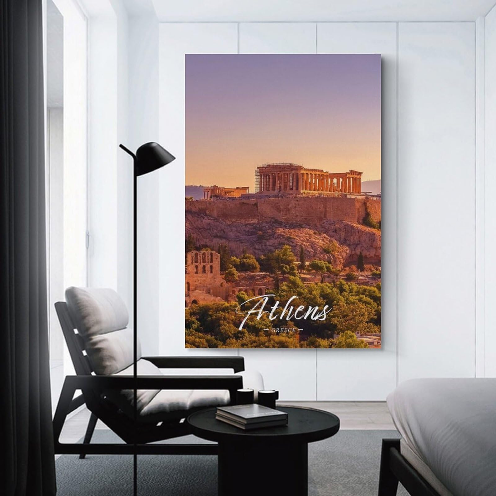Junmoney Wall Decor Canvas Print Athens(5), 20x30inch(50x75cm), for Study, Office Or Apartment Decor, Canvas Artwork with Gifting Potential