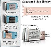 Vista 3 de Etiqueta de identificación personalizada para correa de reloj grabada con láser, etiqueta de identificación personalizada para placa de seguridad