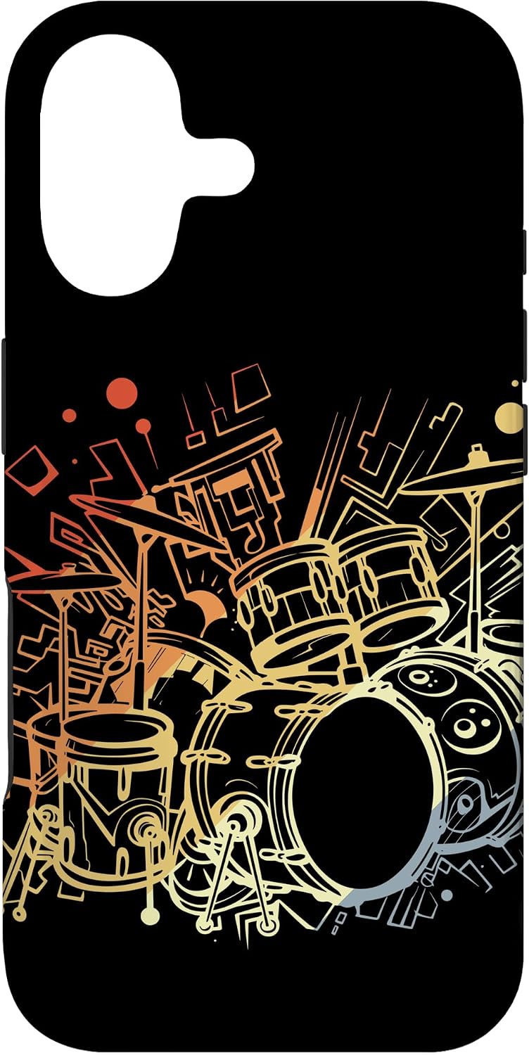 Trap Set Vintage Look Drum Player Case for iPhone 17