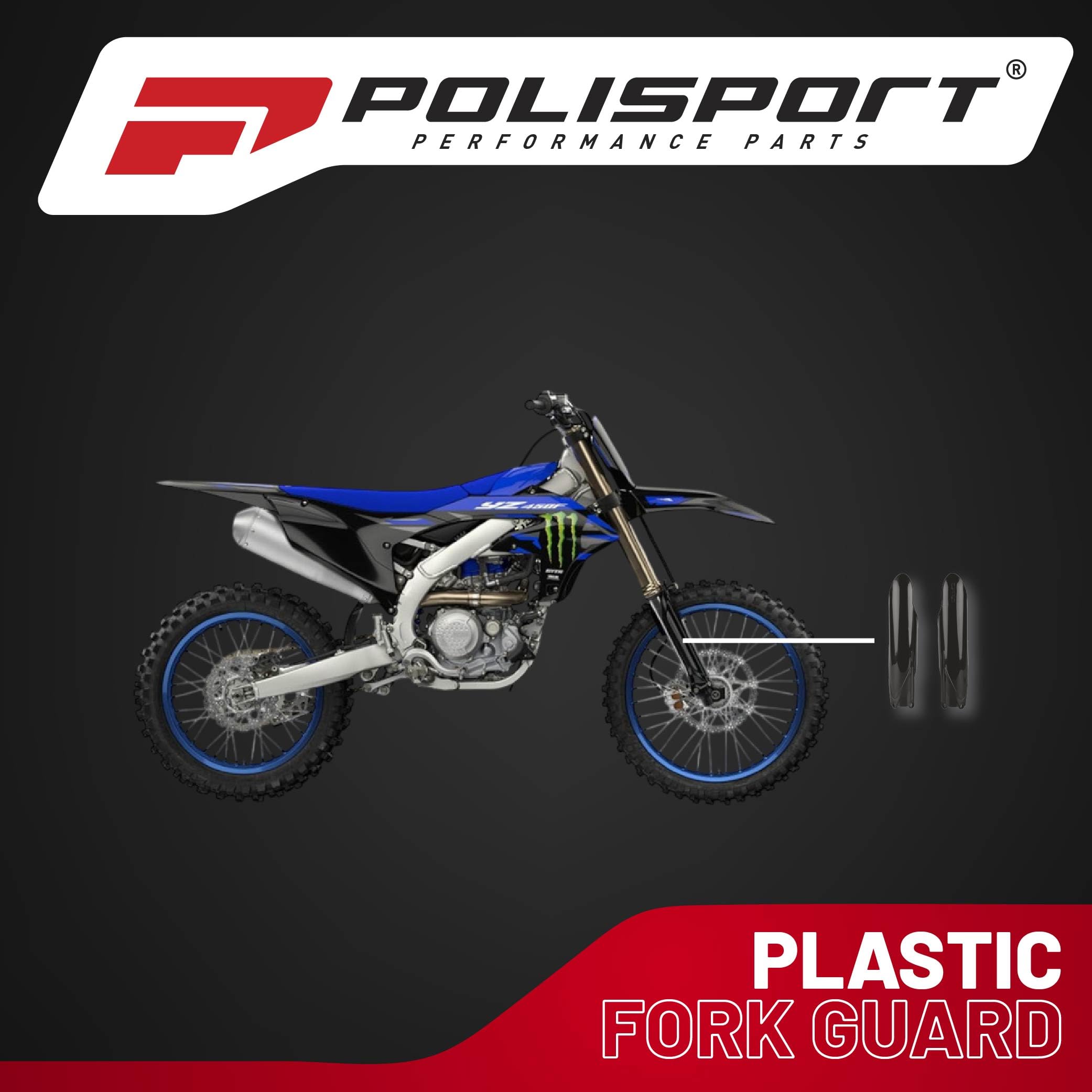 Amazon | Polisport フォークガード ヤマハ YZ 125/250/F/X、YZ450F/FX