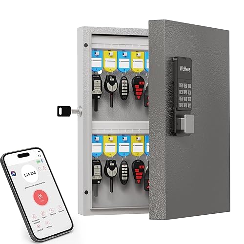 32 Key Lock Box Wall Mount, Smart Key Cabinet One
